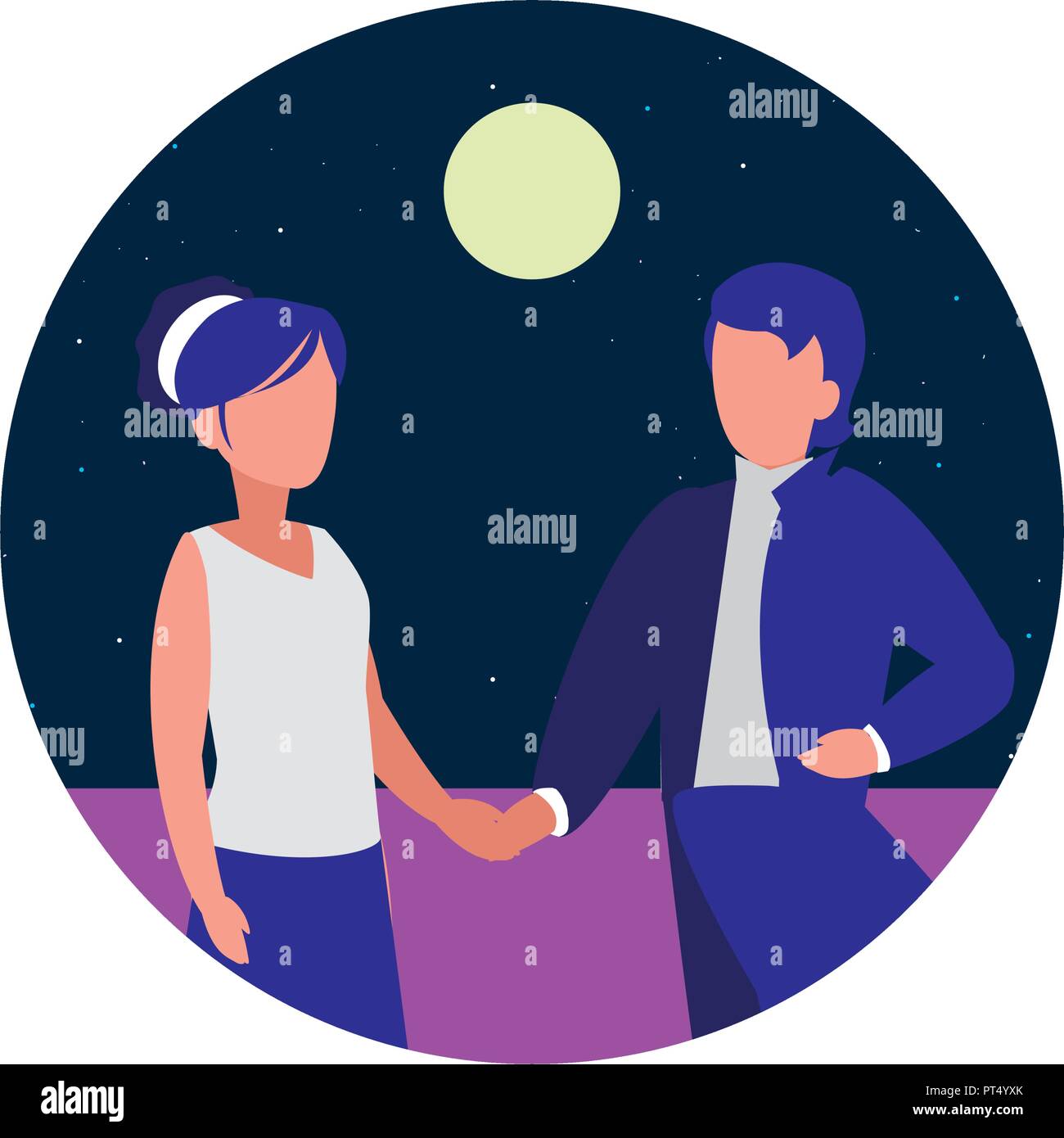 avatar couple icon over white background, vector illustration Stock ...