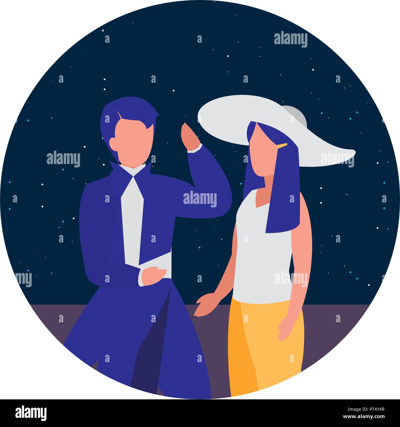 avatar couple icon over white background, vector illustration Stock ...