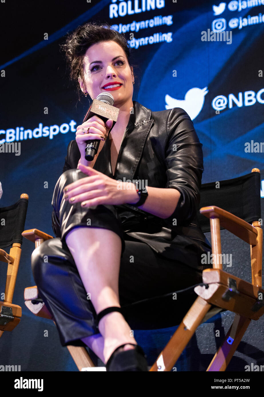 New York, NY - October 6, 2018: Jaimie Alexander attends panel for NBC