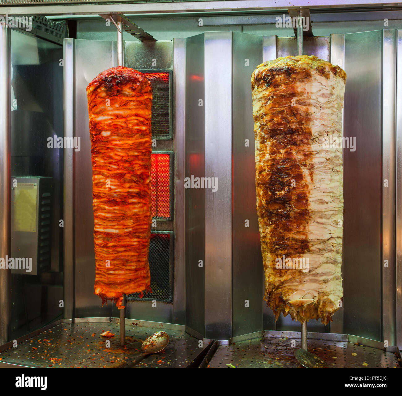 traditional arabic shawarma meat on grill Stock Photo Alamy