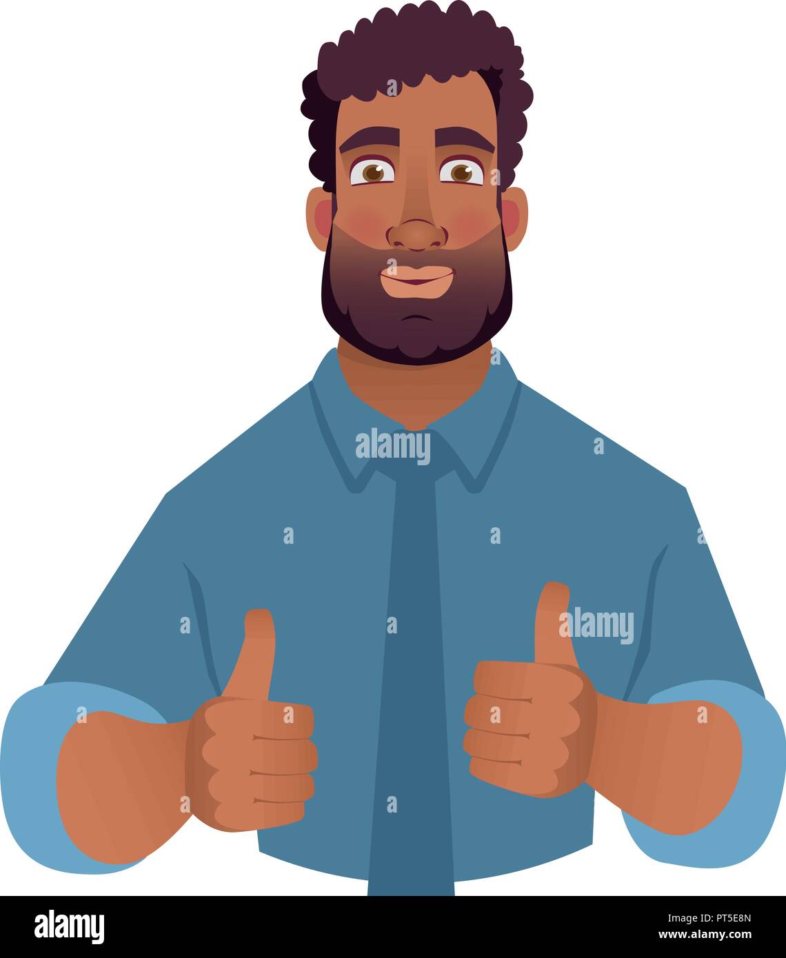 Cartoon guy thumbs up Stock Vector Images - Alamy