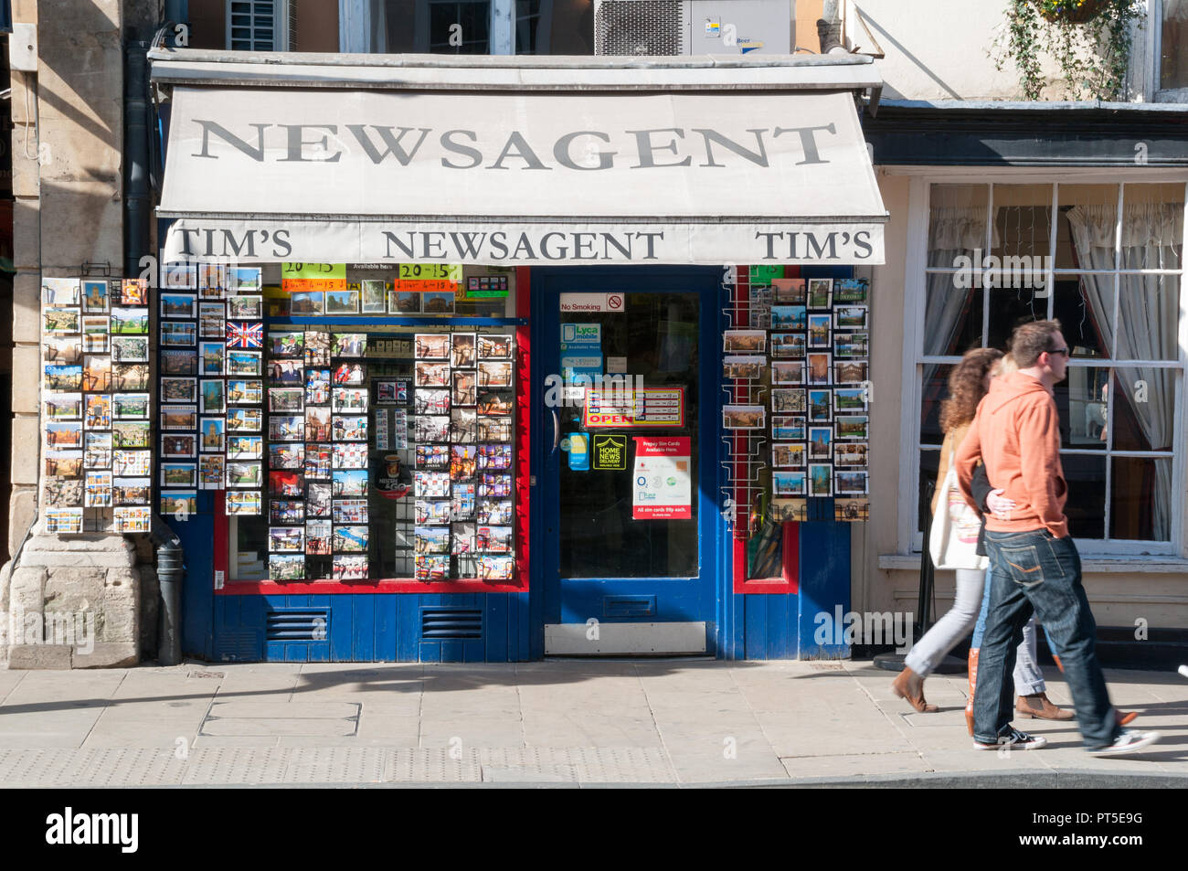 Newsagent on High Street, Oxford Stock Photo