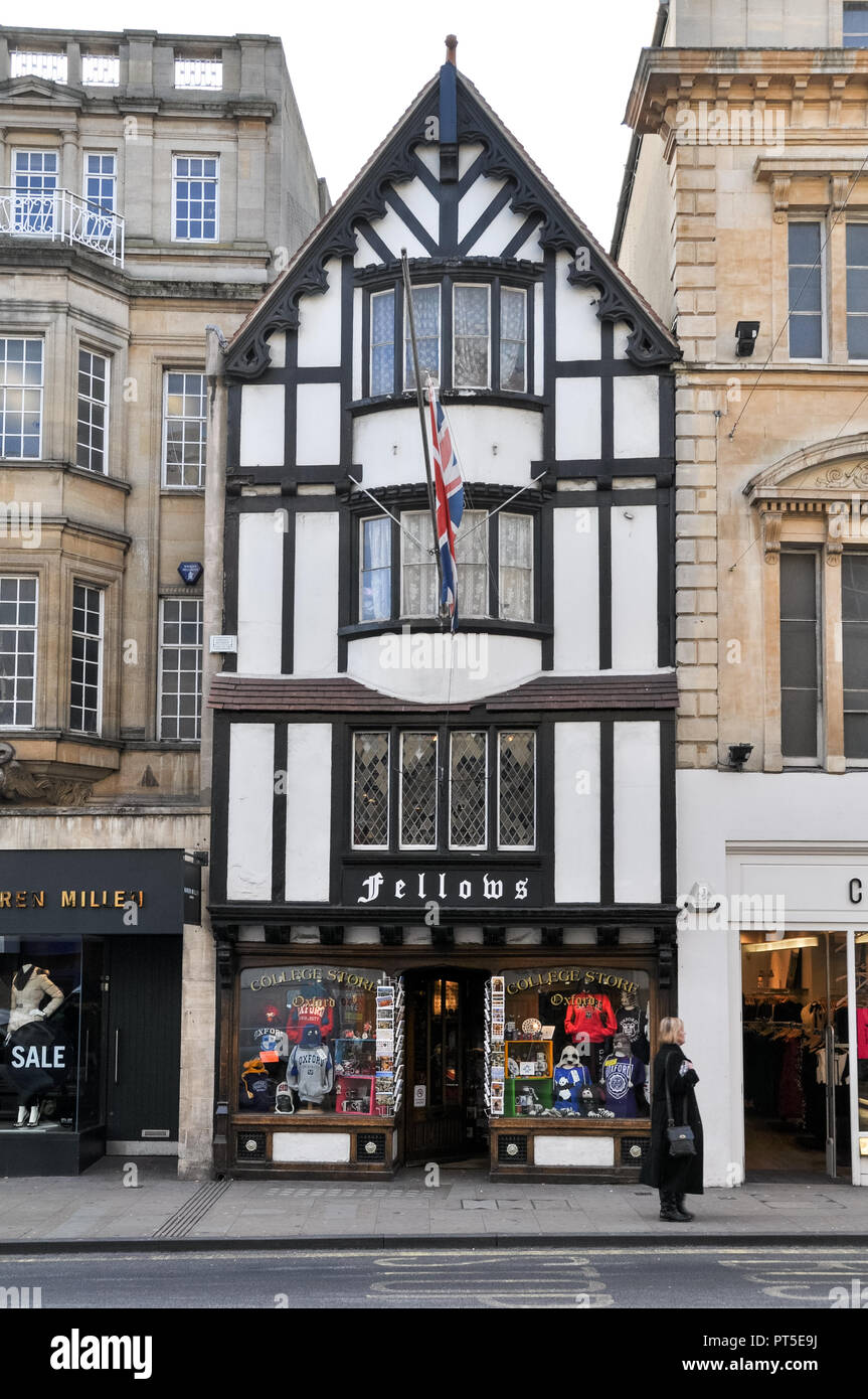 Fellows gift shop on High Street, Oxford Stock Photo