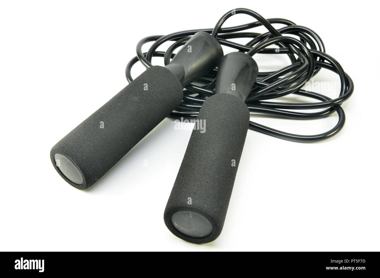 Modern skipping rope on a white background Stock Photo