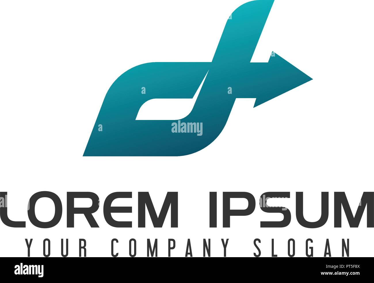 modern letter d with arrow logo design concept template Stock Vector ...