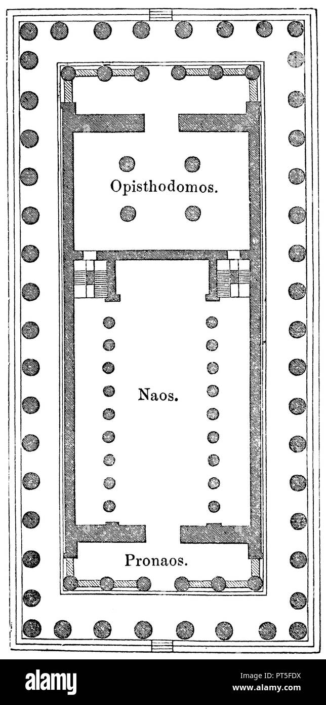 Floor Plan Of The Parthenon Anonym 1870 Stock Photo 221398070
