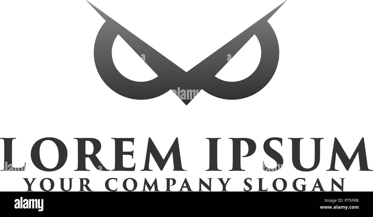 luxury owl eye logo design concept template Stock Vector