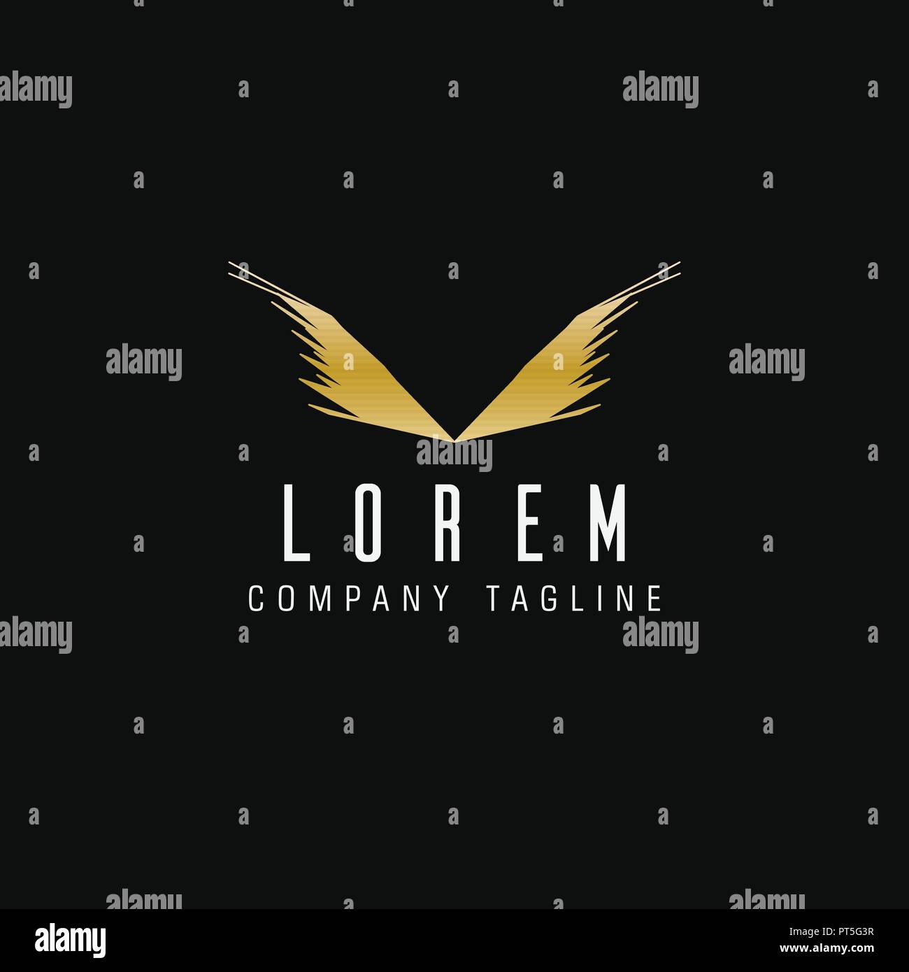 luxury abstract wings logo. technology design concept template Stock ...