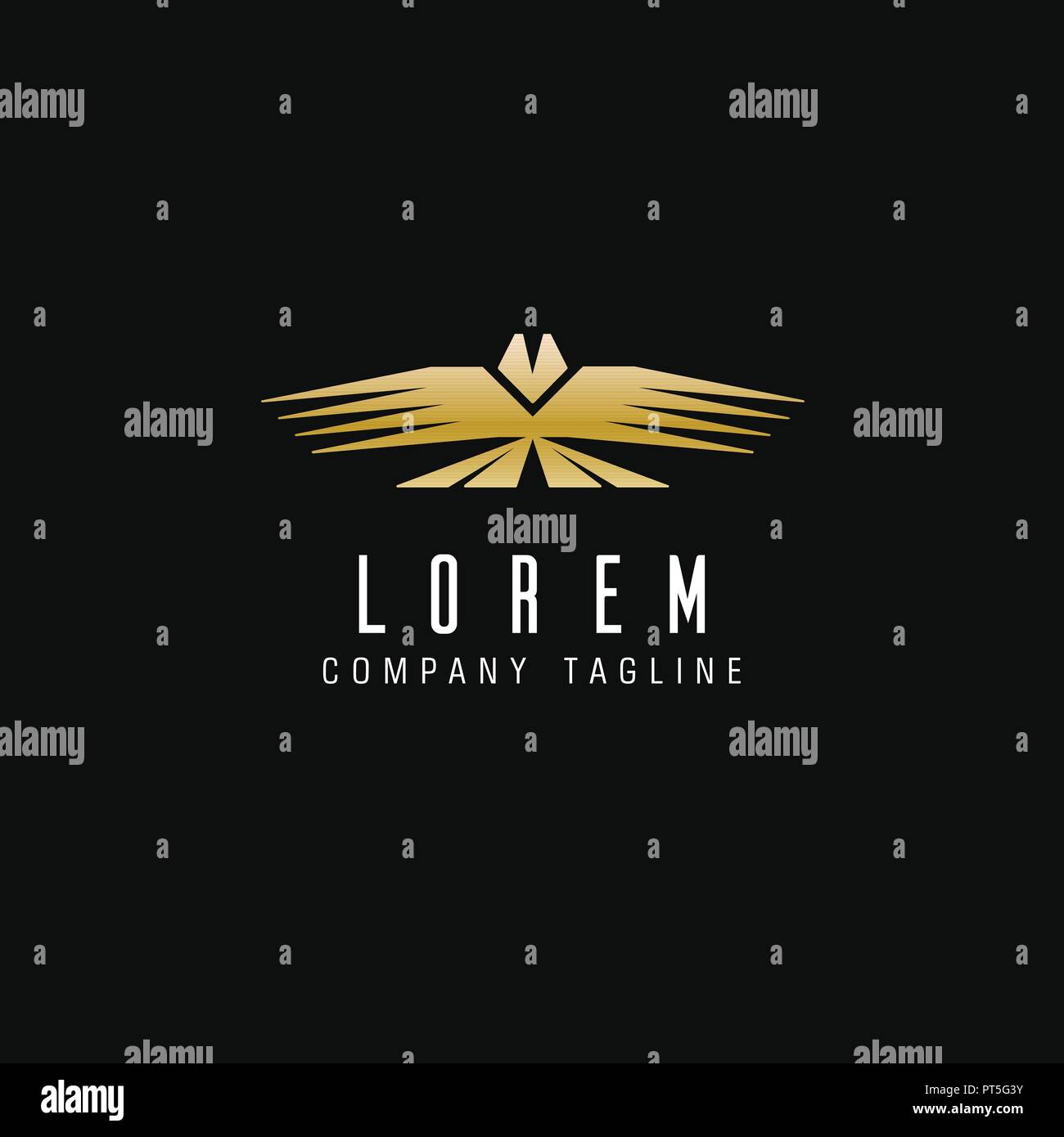 luxury abstract wings logo. technology design concept template Stock ...
