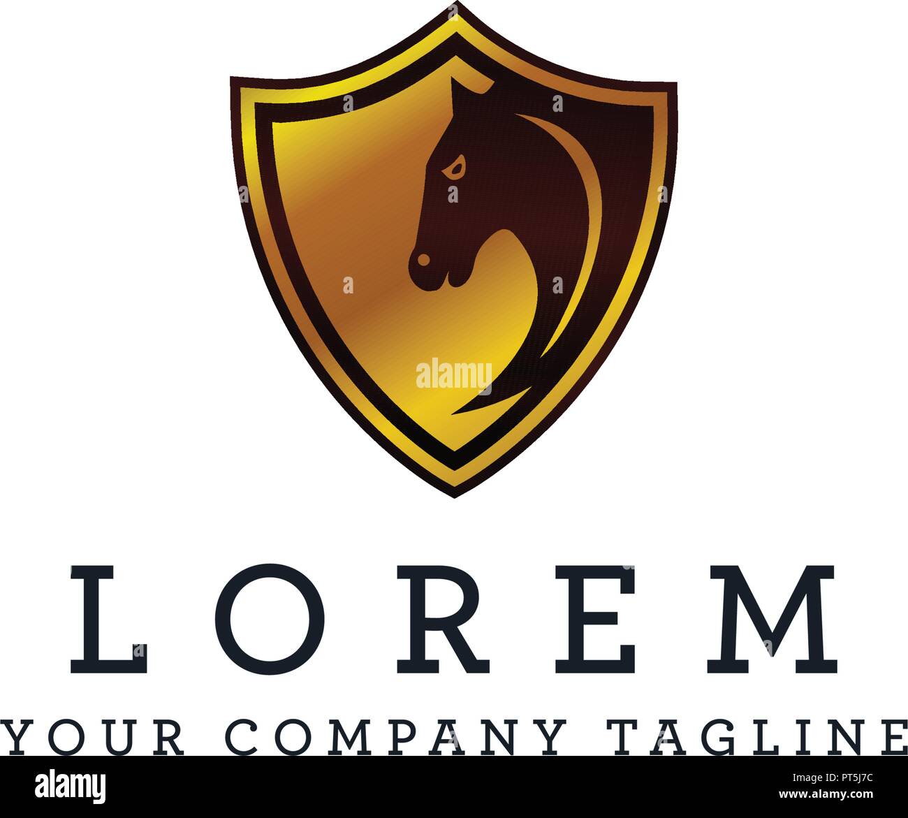 horse shield logo design concept template Stock Vector Image & Art Alamy