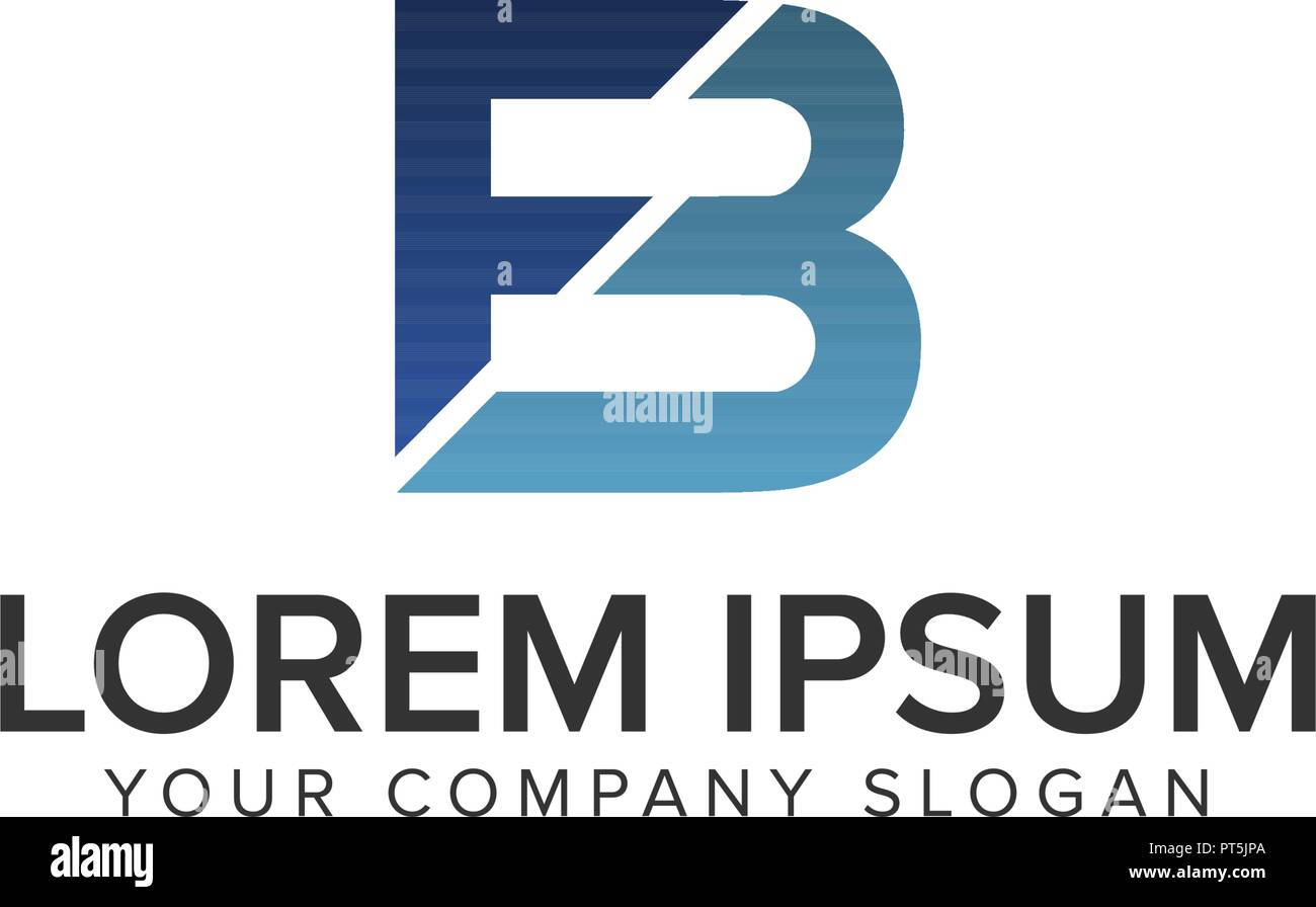 letter FB logo design concept template Stock Vector