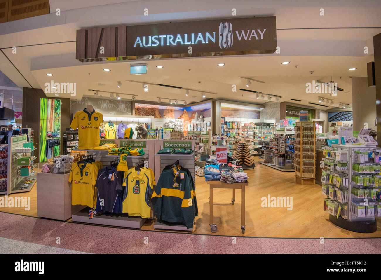 The Australian Way (AWPL) shop in Sydney's domestic terminal air side Stock Photo Alamy