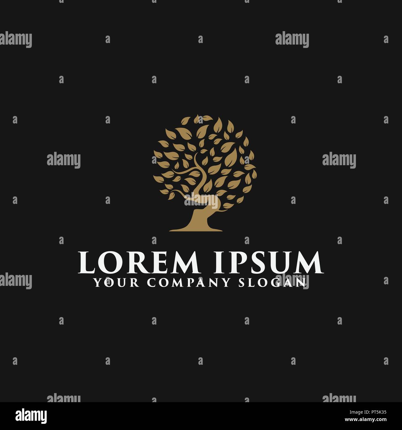 luxury tree logo design concept template Stock Vector Image & Art - Alamy