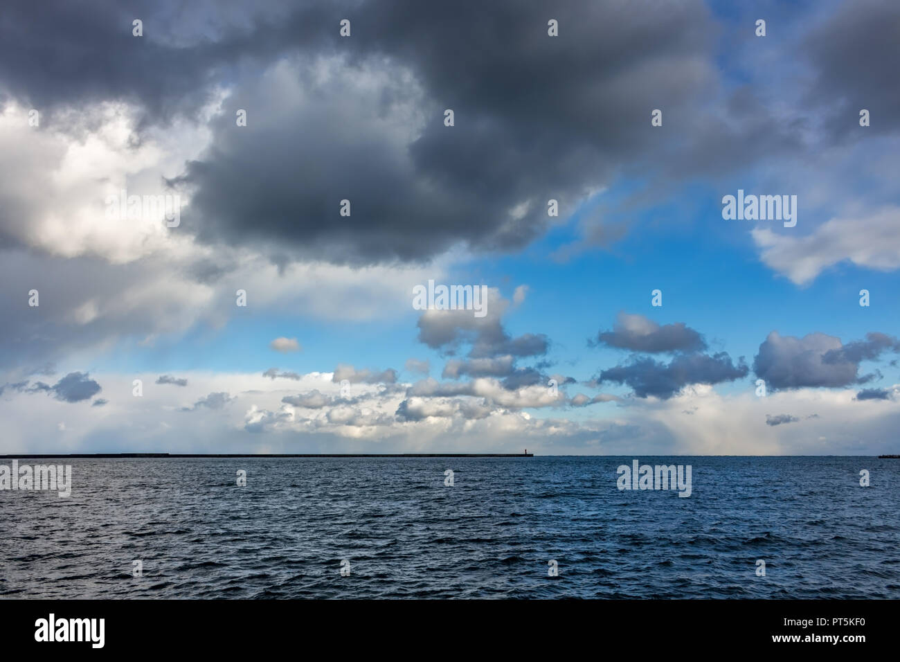 Looking out to the Japan Sea, from Marine Town, Wajima, Ishikawa Prefecture, Japan. Stock Photo