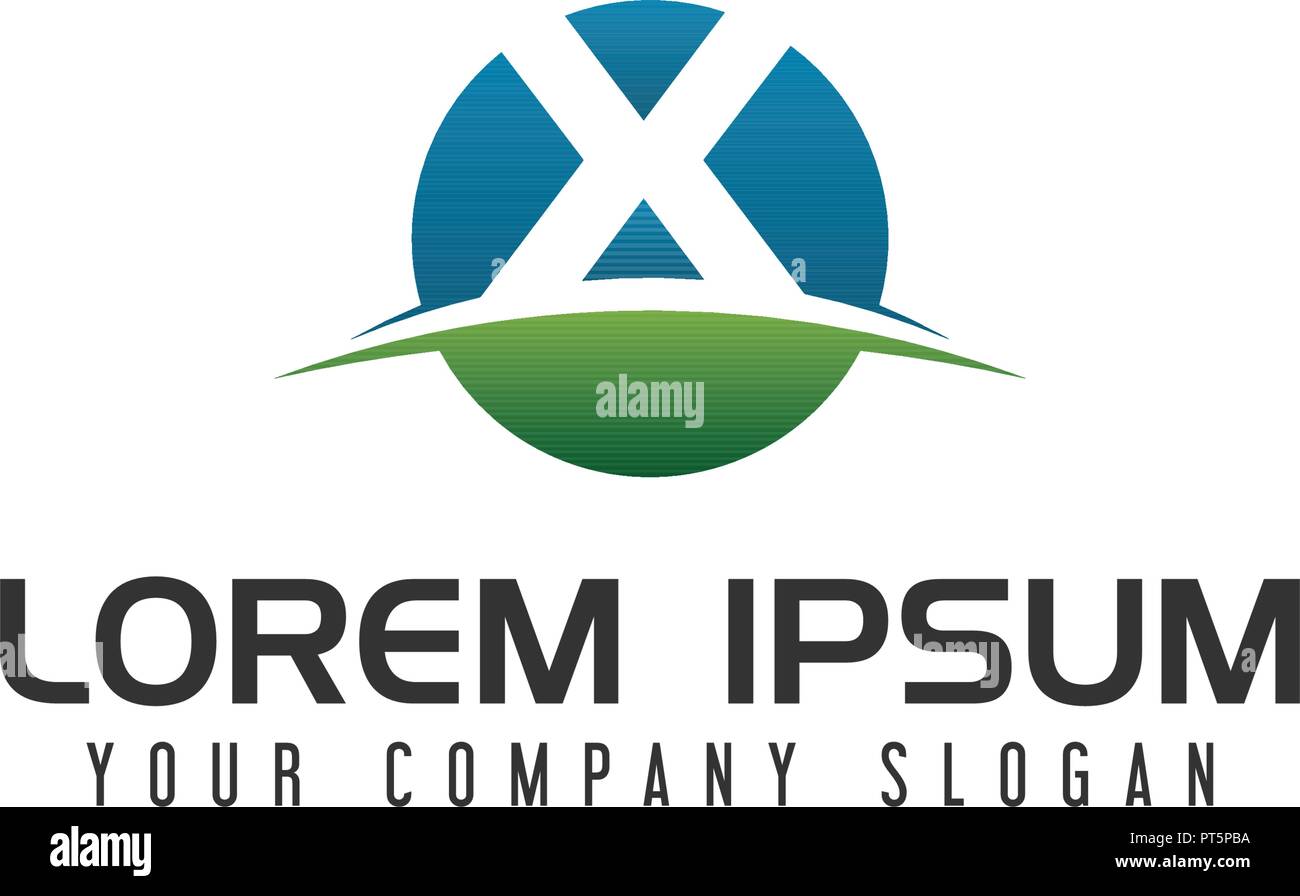 letter X circle logo design concept template Stock Vector Image & Art