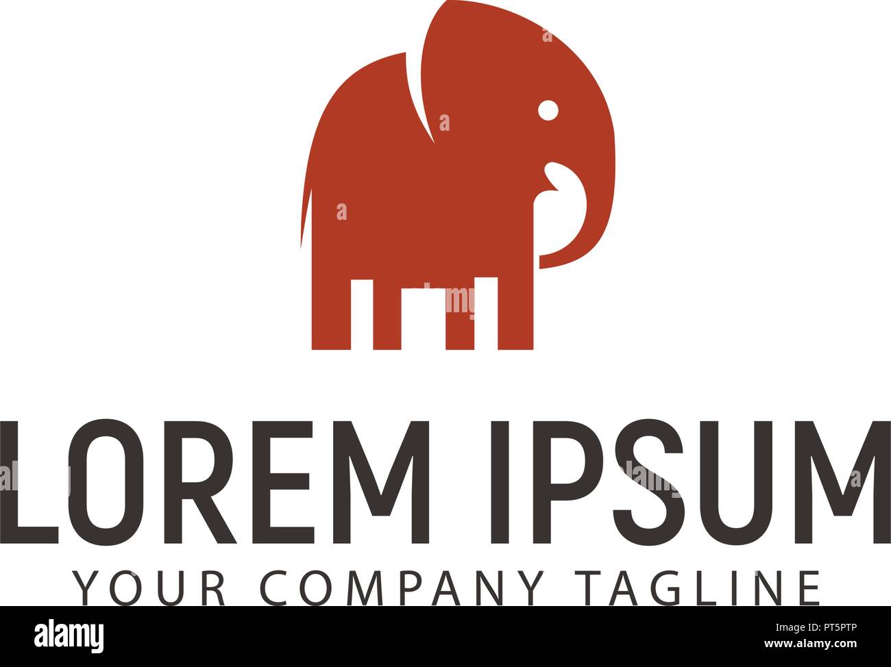 simple elephant logo design concept template Stock Vector
