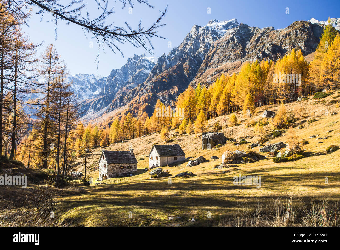 Devero Alp near the village of Crampiolo, Piedmont - Italy Stock Photo