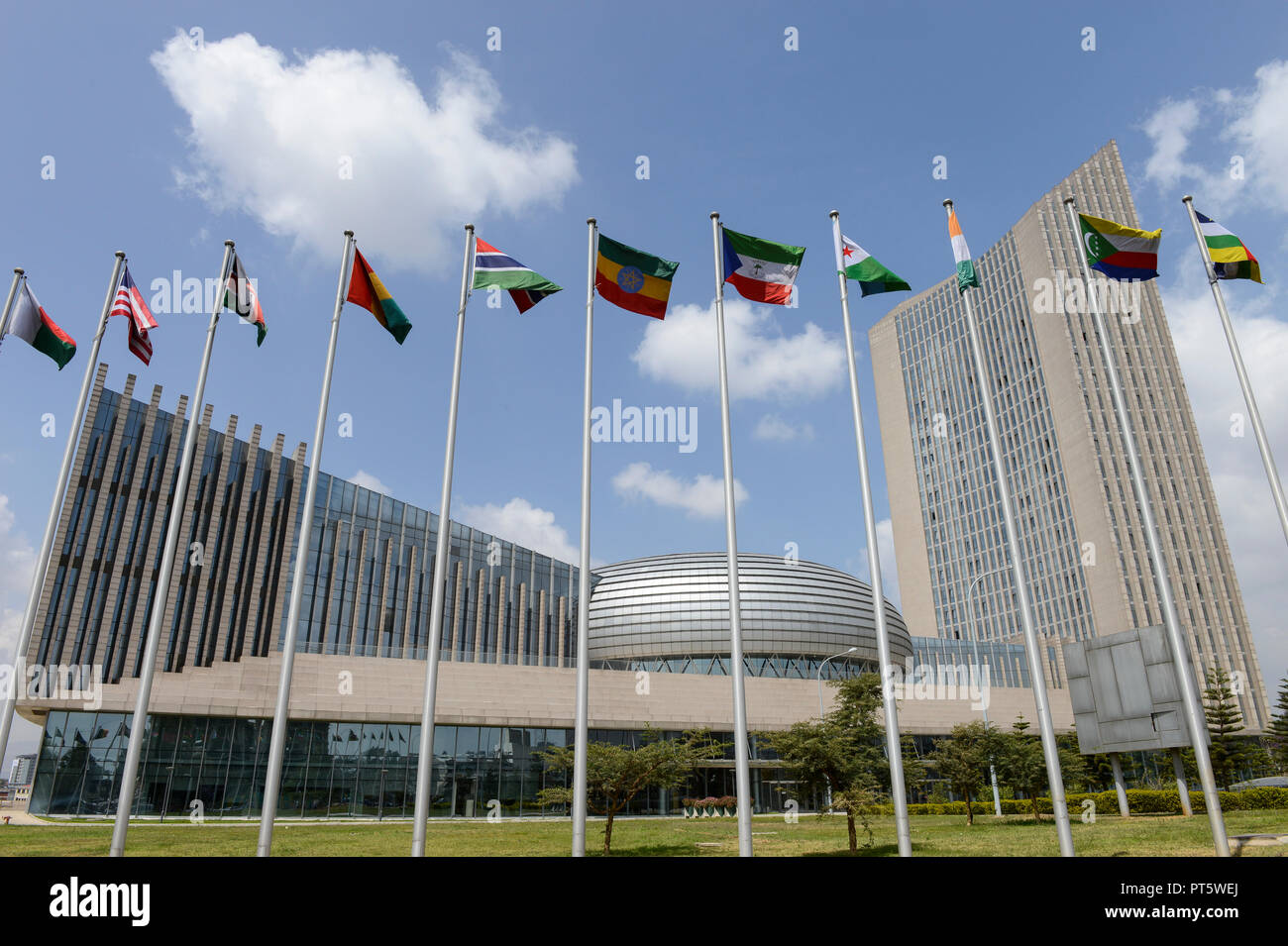 ETHIOPIA Addis Ababa, AU African Union new building, constructed and gifted by China Stock Photo
