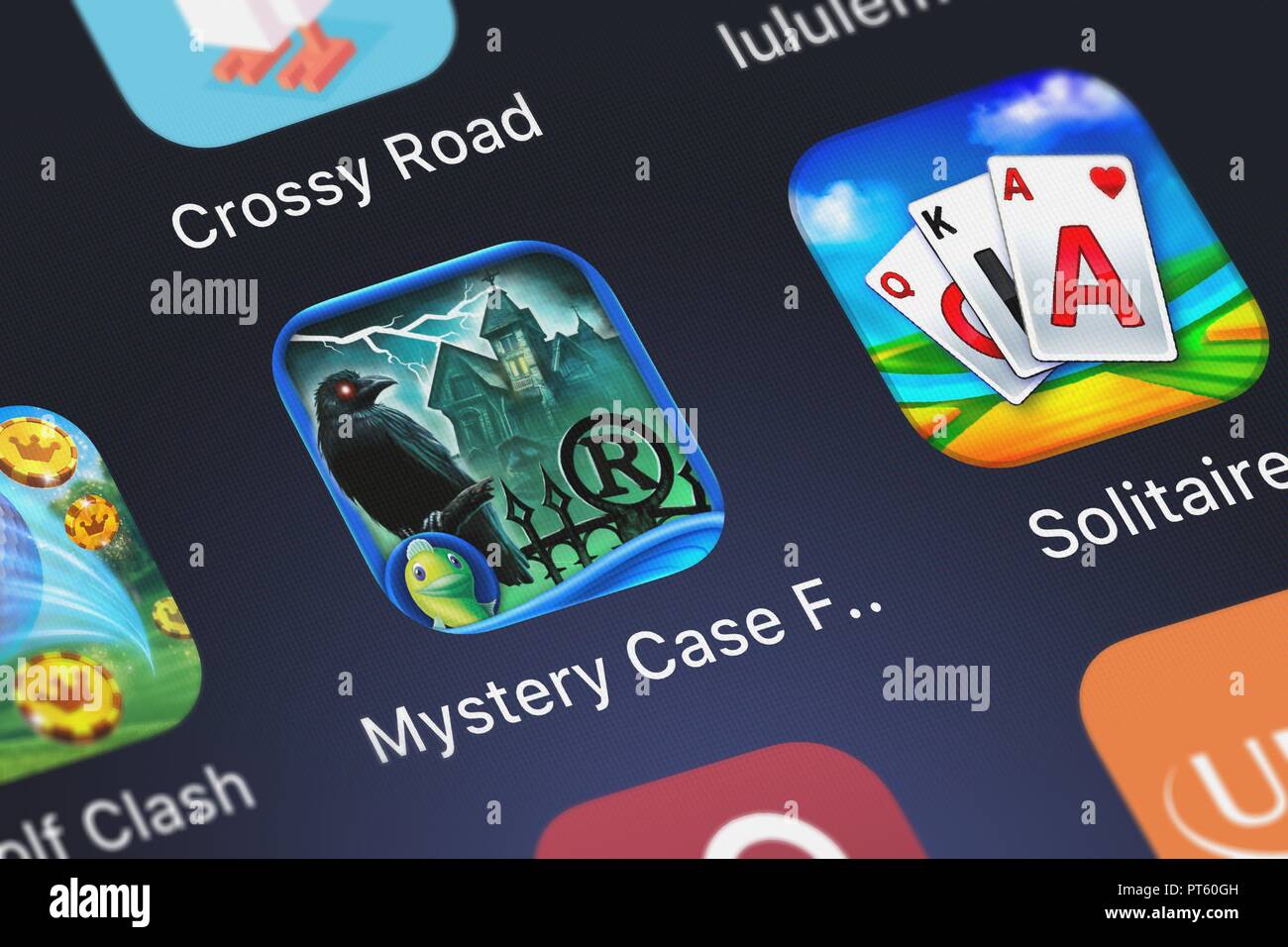 London, United Kingdom - October 06, 2018: Screenshot of Big Fish Games, Inc's mobile app Mystery Case Files: Return to Ravenhearst. Stock Photo