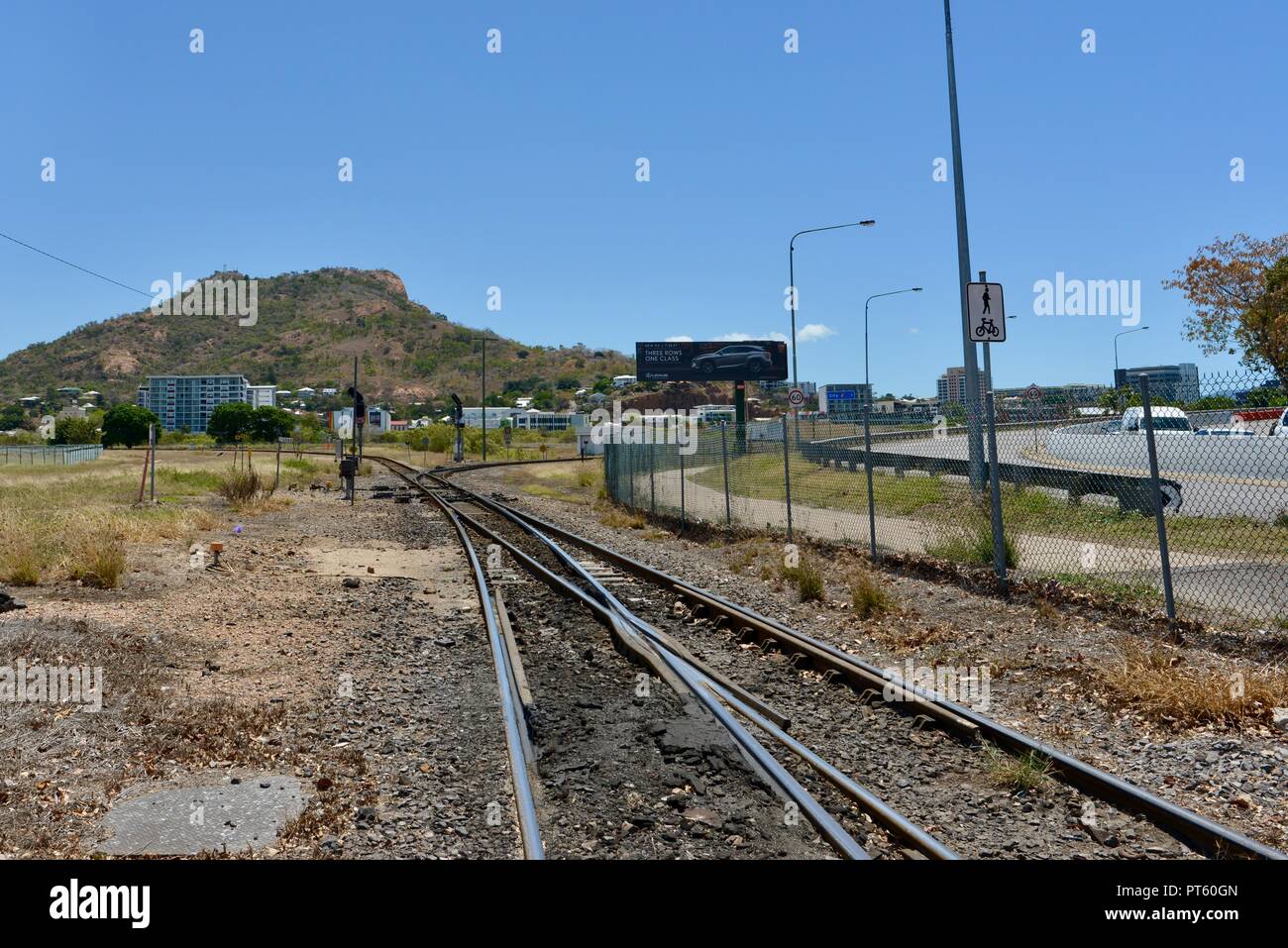 The railway tracks leading into Townsville, Townsville, QLD, Australia