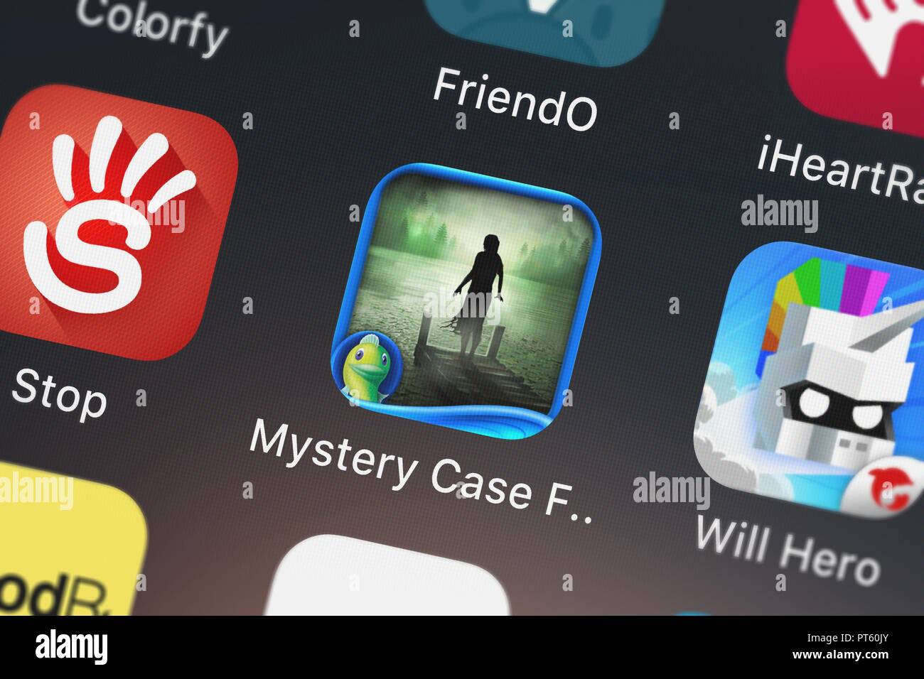 London, United Kingdom - October 06, 2018: Screenshot of the mobile app Mystery Case Files: Shadow Lake Collector's Edition from Big Fish Games, Inc. Stock Photo