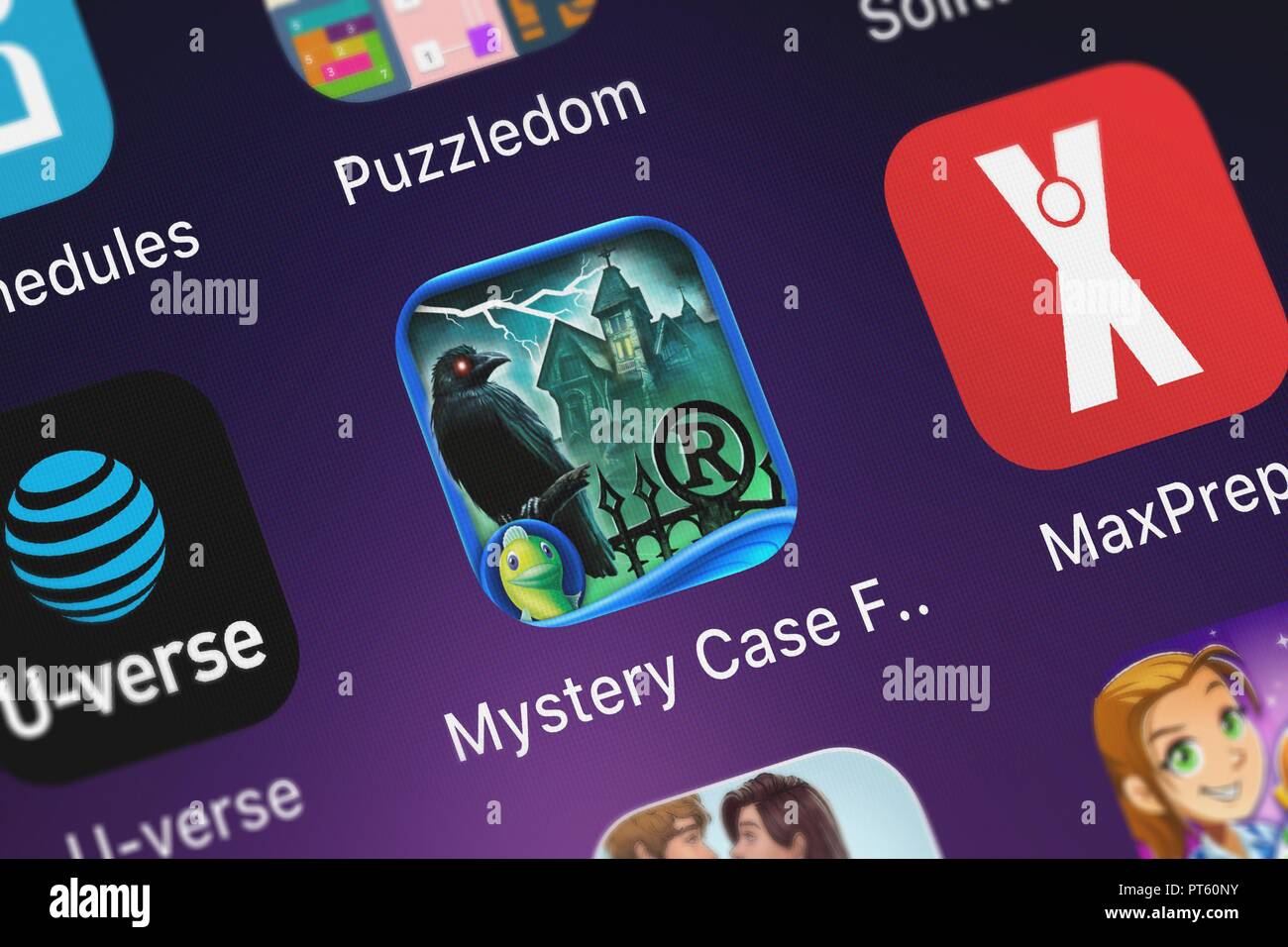 London, United Kingdom - October 06, 2018: Screenshot of the Mystery Case Files: Return to Ravenhearst (Full) mobile app from Big Fish Games, Inc icon Stock Photo