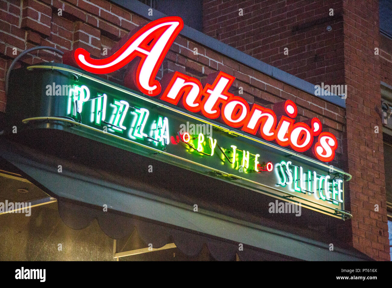 Antonio's Pizza on North Pleasant Street in Amherst, MA Stock Photo