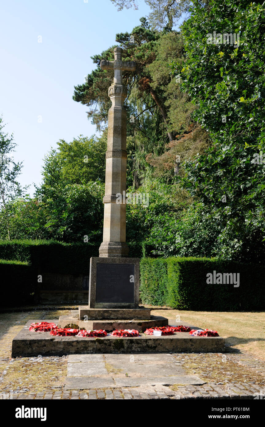 War Memorial, Much Hadham, Hertfordshire. Made of Ham Hill stone the