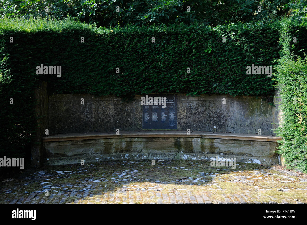War Memorial, Much Hadham, Hertfordshire. Made of Ham Hill stone the