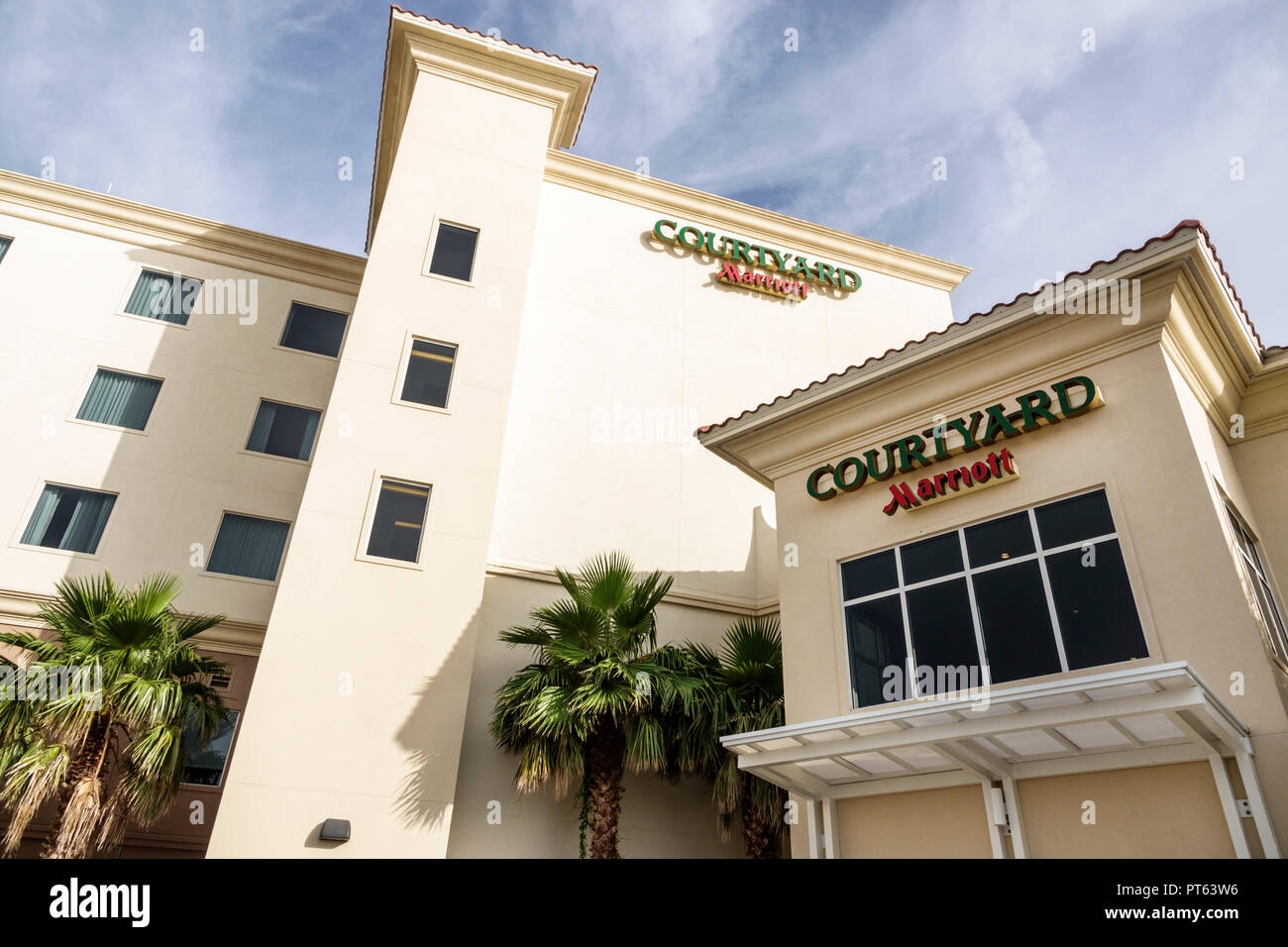 St. Saint Petersburg Florida,Madeira Beach,Courtyard Marriott,hotel,front exterior,FL180731155 Stock Photo