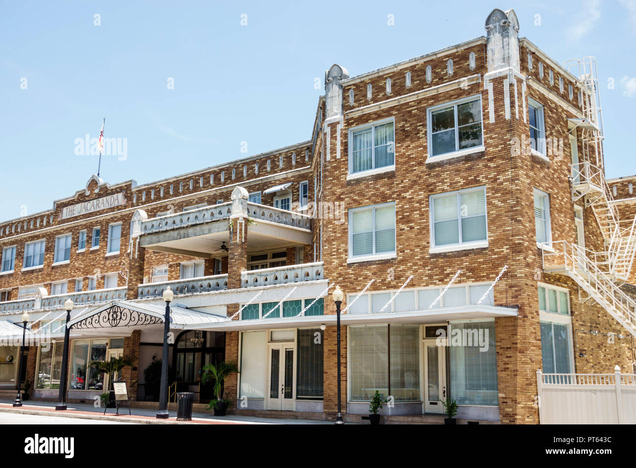 Florida avon park main street the jacaranda hotel front entrance hires stock photography and
