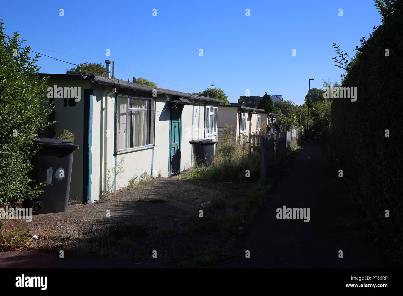 Prefabs on the Excalibur Estate, Catford, Lewisham, London Stock Photo