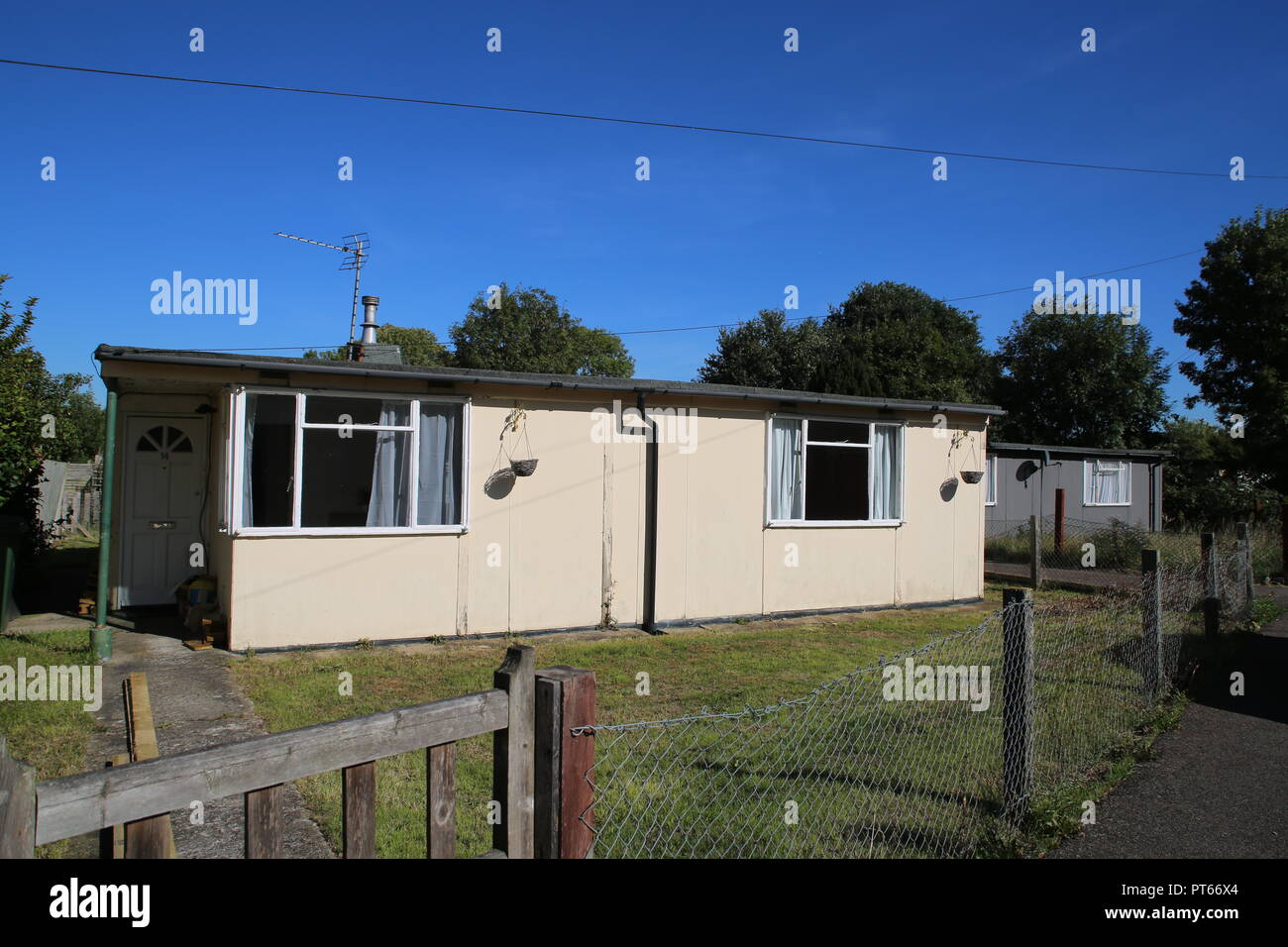 Prefabs on the Excalibur Estate, Catford, Lewisham, London Stock Photo