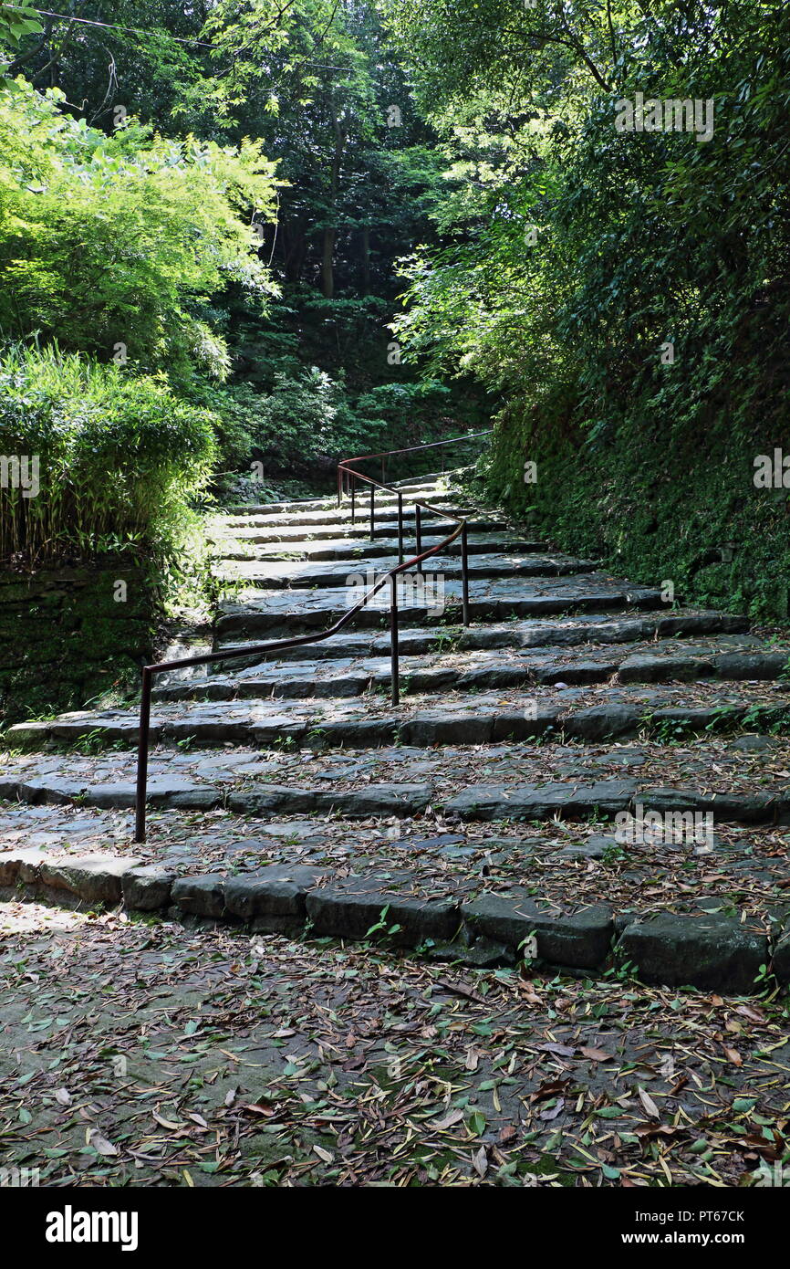 Approach to Wakayama Castle, Wakayama, Japan Stock Photo