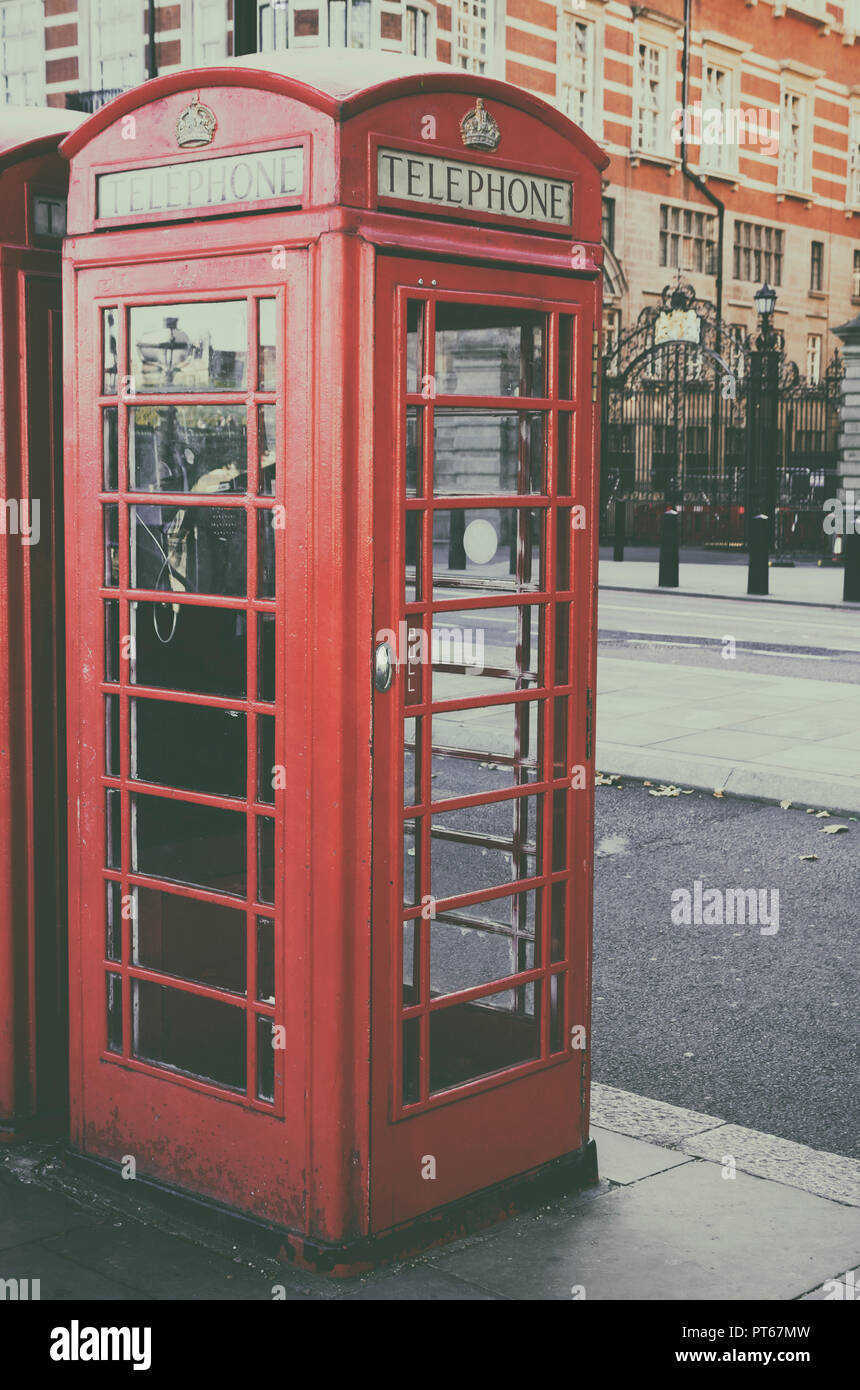 Call box in London city Stock Photo