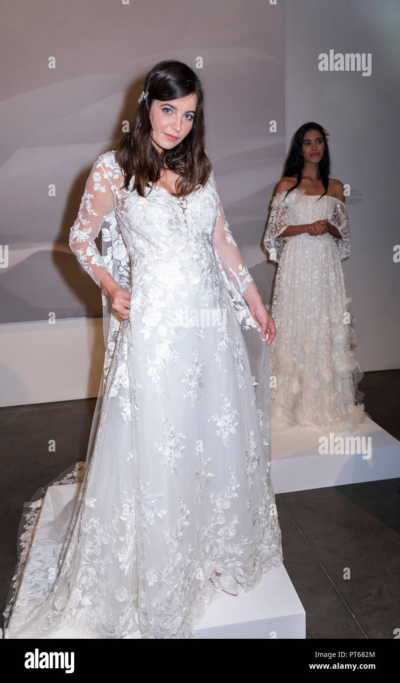 New York United States 06th Oct 2018 Model Shows Up Dresses