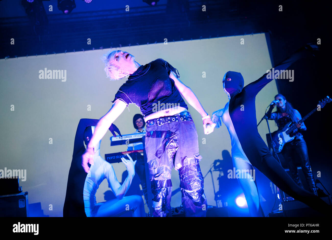 Belgian electronic dance music band Praga Khan performing at the