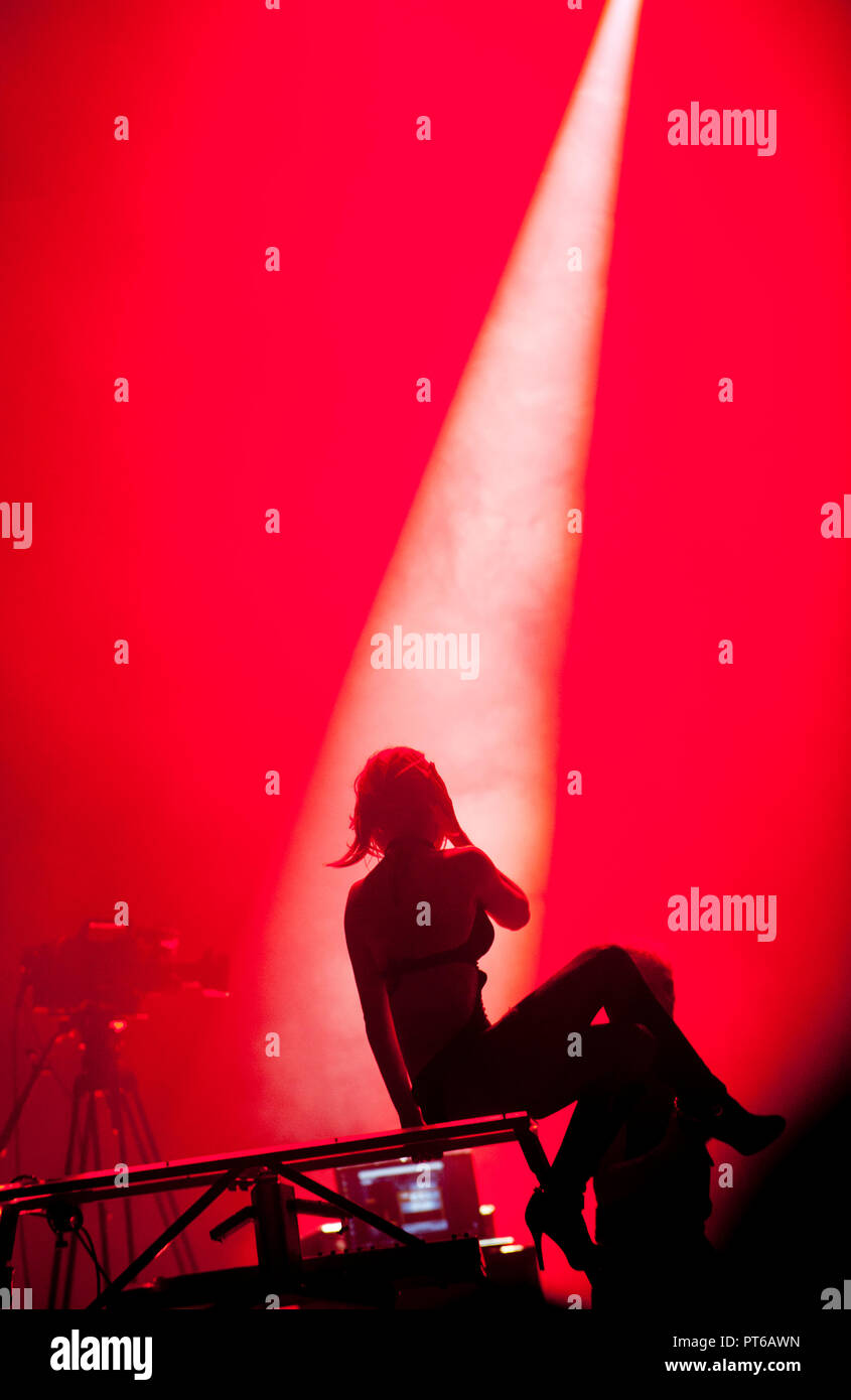 Belgian electronic dance music band Praga Khan performing at the