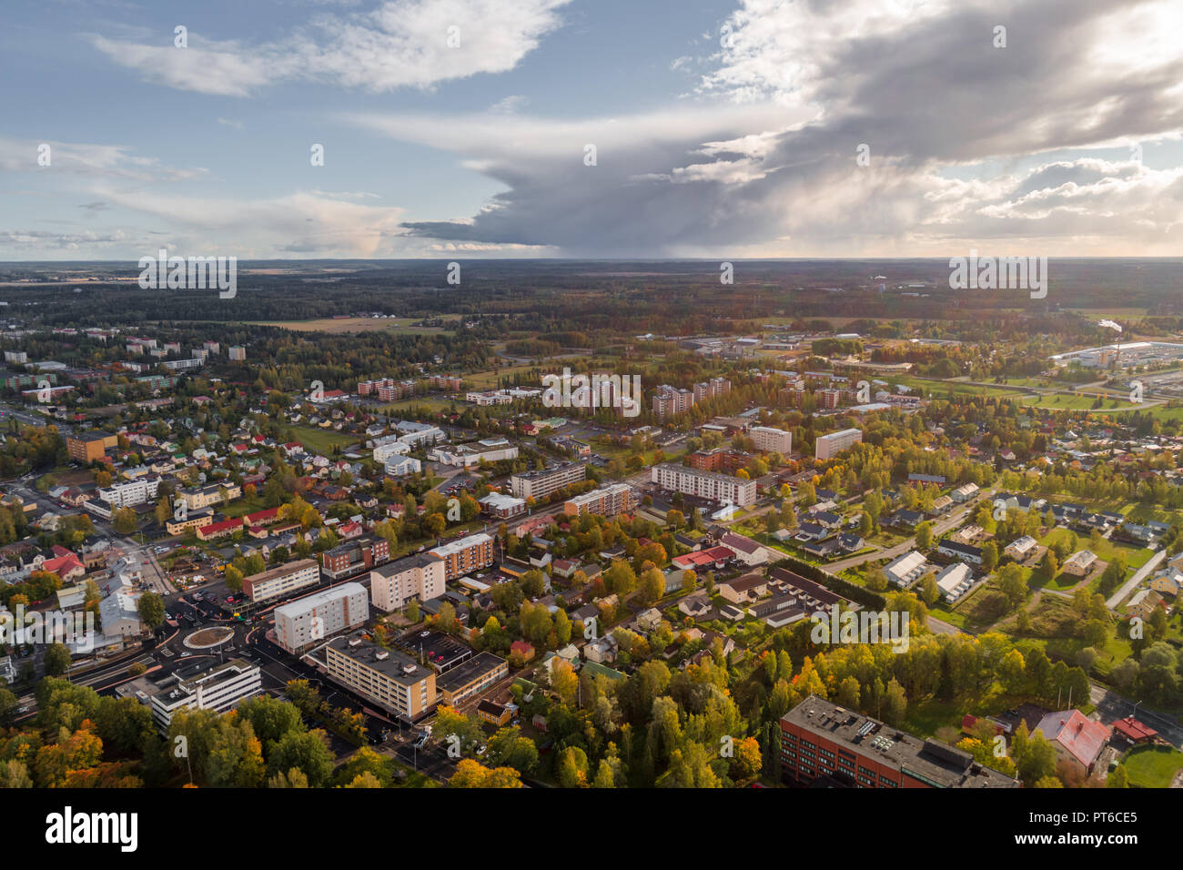 City view of the small city of Forssa taken with a drone, Finland Stock  Photo - Alamy
