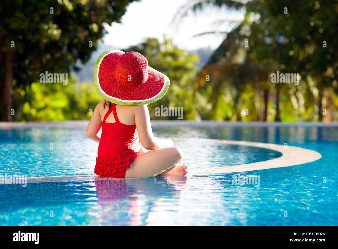 kids red swimsuit