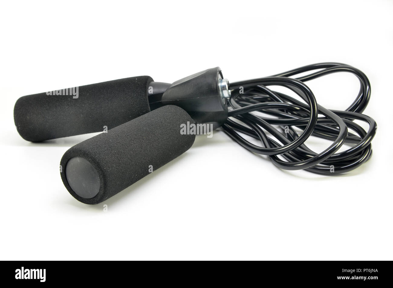 Modern skipping rope on a white background Stock Photo