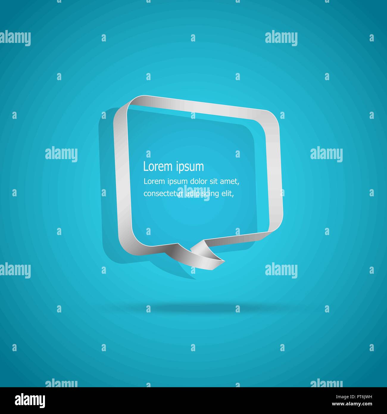 Speech bubbles on blue background, stock vector Stock Vector