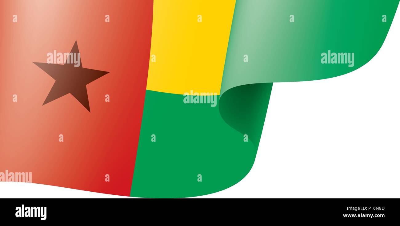 Guinea Bissau flag, vector illustration on a white background Stock ...