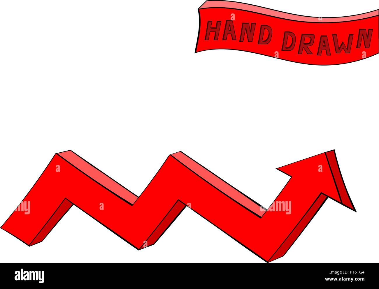Arrow sign. Red hand drawn sketch. Next icon Stock Vector Image & Art ...
