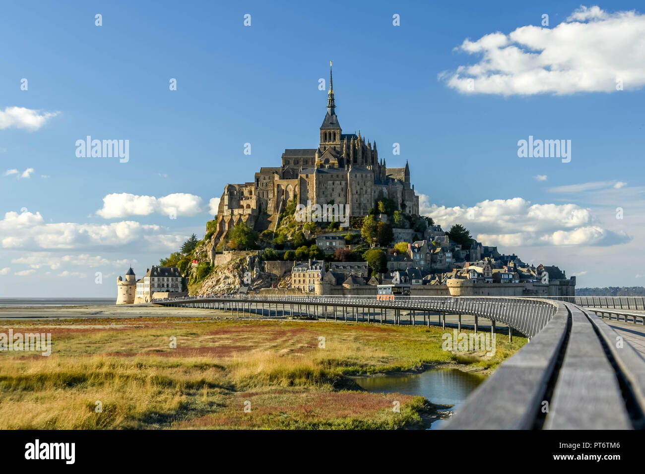 Island Monastery Mont Saint Michel, Normandy France Stock Photo