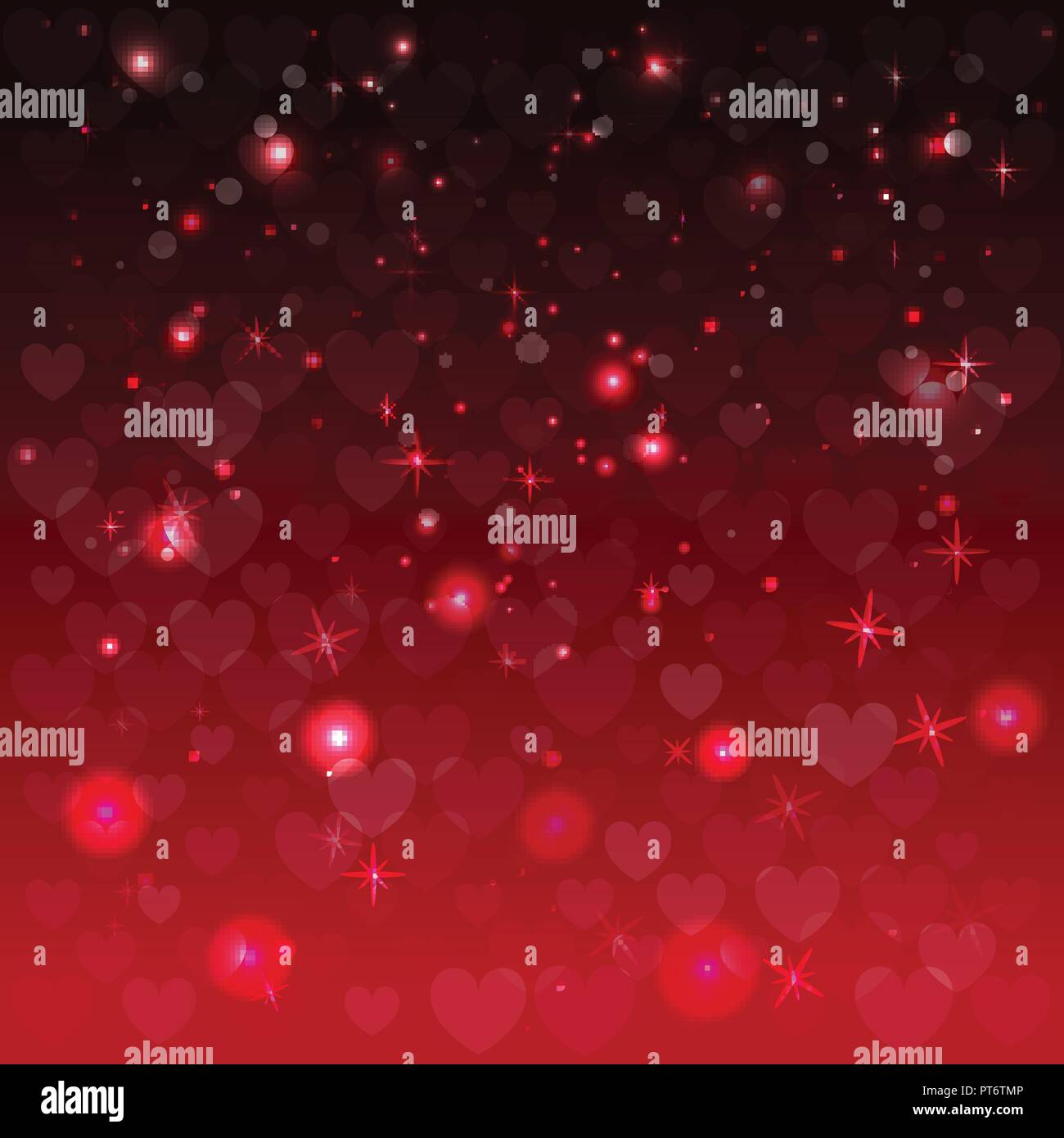 Abstract background with hearts. Vector illustration. Red color Stock ...