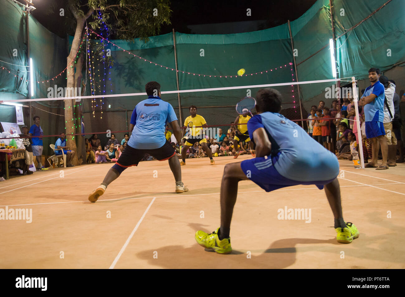 AUROVILLE, INDIA - 23 September 2018: Auroville Badminton Club tournament  at New Creation court Stock Photo - Alamy