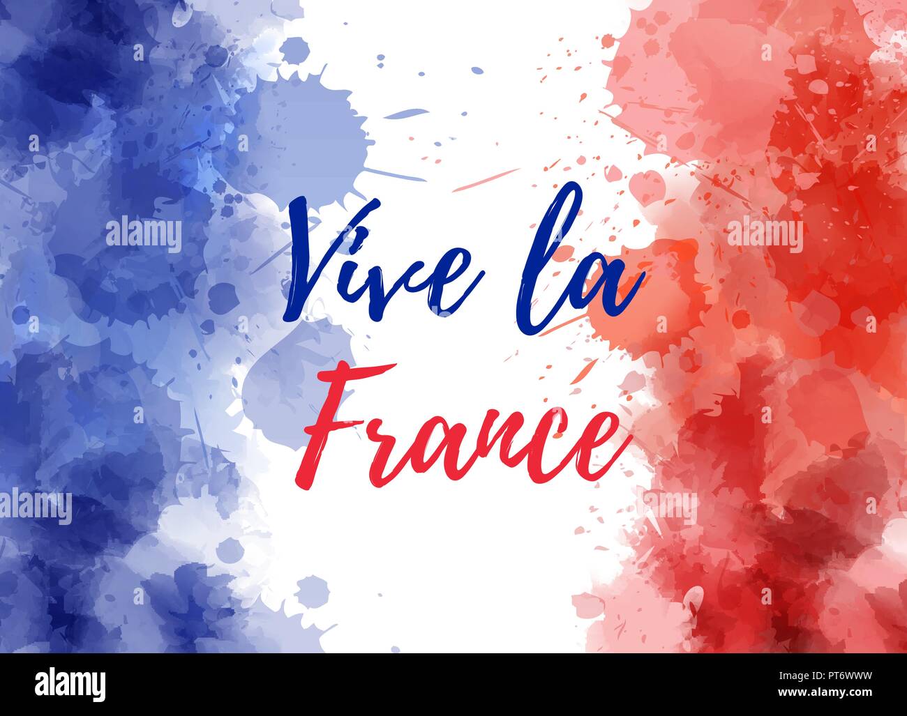 Vive la France background with waterccolored grunge design ...