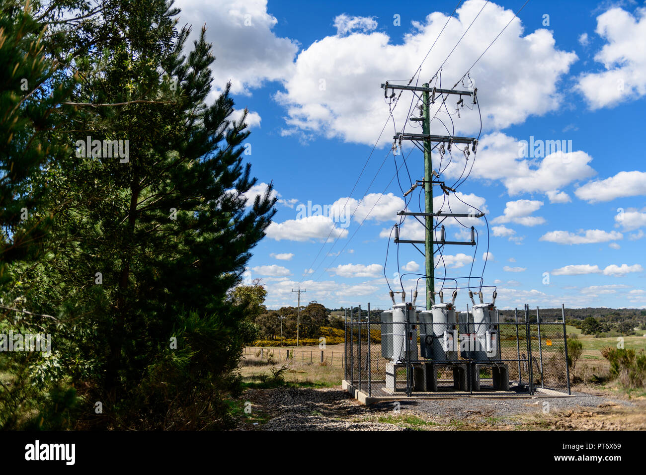 Electricity and power supply rura Australia Stock Photo Alamy