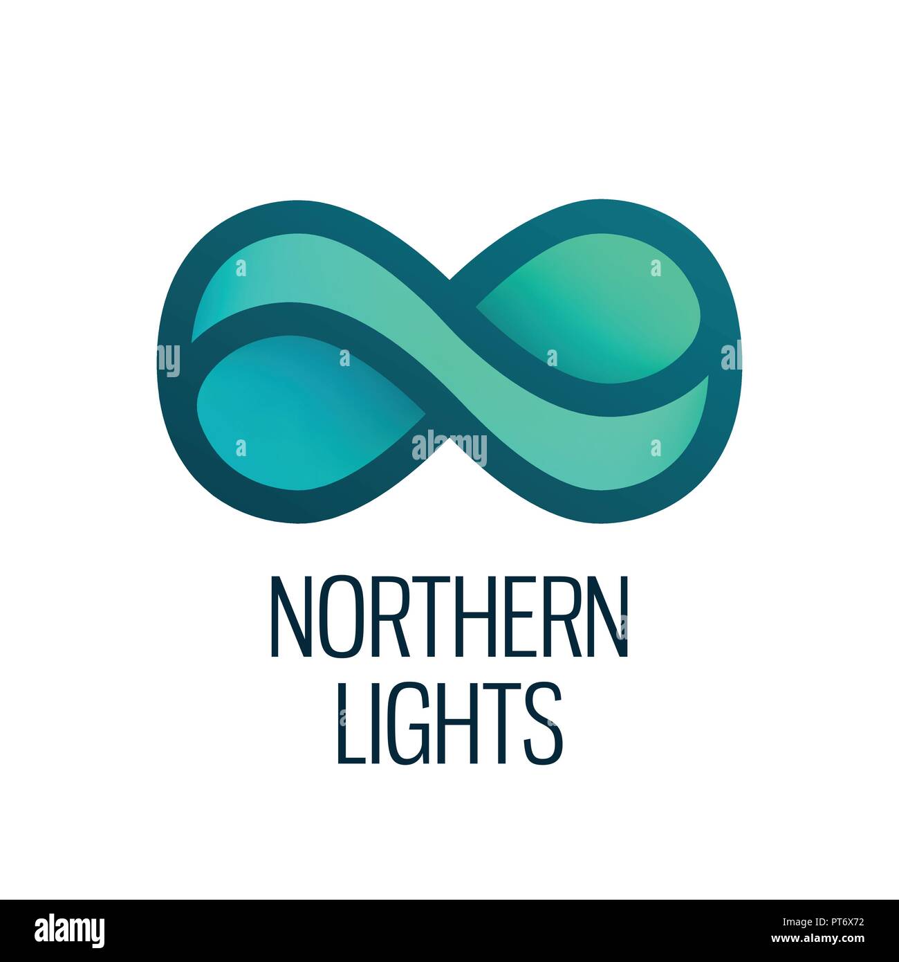 Northern Lights Logo Stock Vector